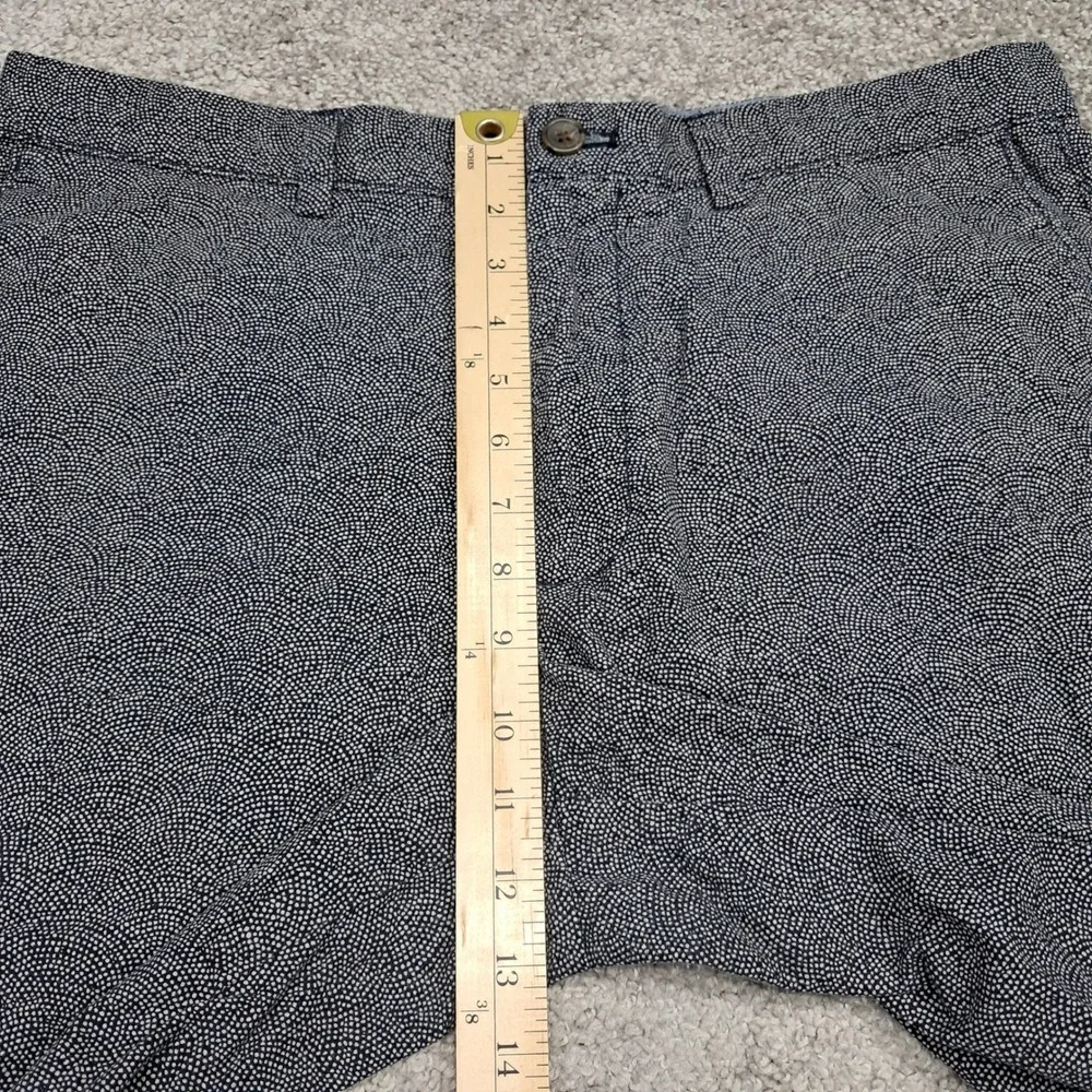 Banana Republic Aiden Slim Fit Shorts Mens 34 Navy Blue White Micro‎ Dot Print